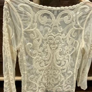 Lacey sheer layering classy top